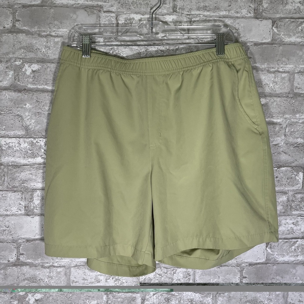 Worldwide Sportsman Men's Fishing Shorts Elastic Waist Green Size Large